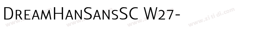 DreamHanSansSC W27字体转换